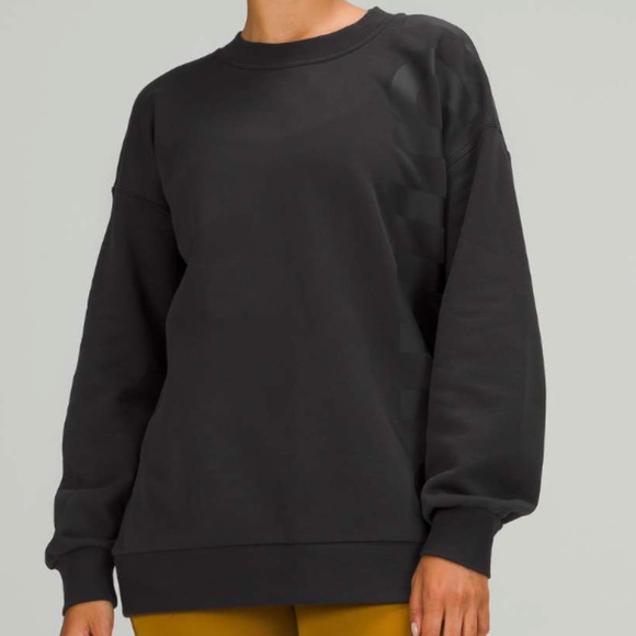 Lululemon / Perfectly Oversized Crew *Logo / Black / Size 10 - Picture 4 of 6